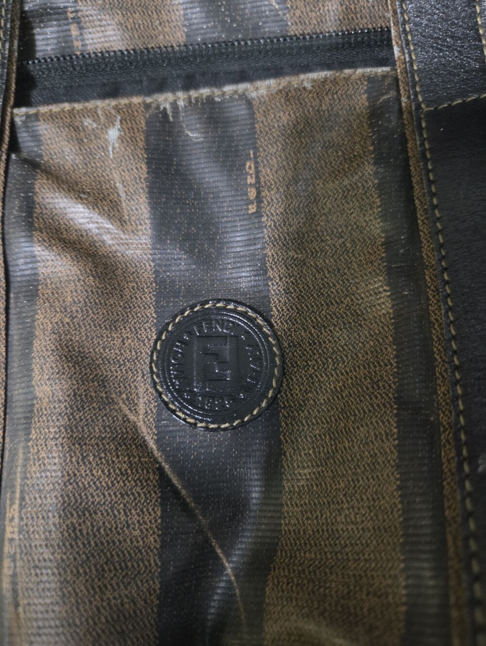 Vintage Fendi Pequin Striped Tote - Picture 11 of 13